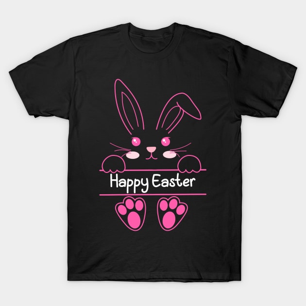 Funny Happy Easter Day Bunny Rabbit Face Easter Day 2022 T-Shirt by Jhon Towel